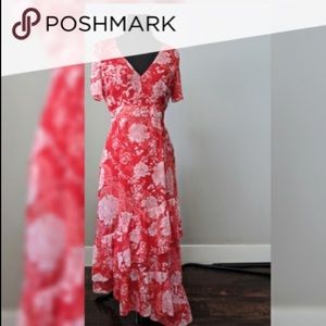 Inc international concepts Red chiffon dress